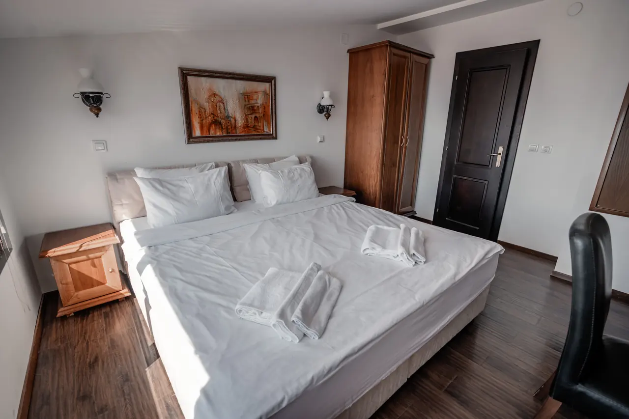 Bedroom wide from the doorway